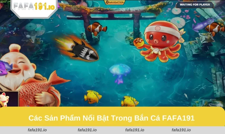 Bắn Cá FAFA191 2 Phòng chơi sôi động cùng nhiều loại súng trong game bắn cá.