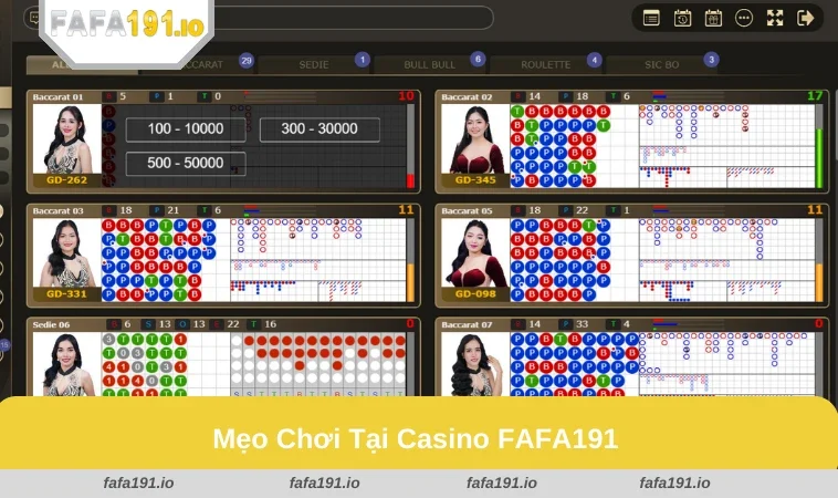 Casino FAFA191 3 Người chơi áp dụng mẹo quản lý vốn để trải nghiệm lâu dài.