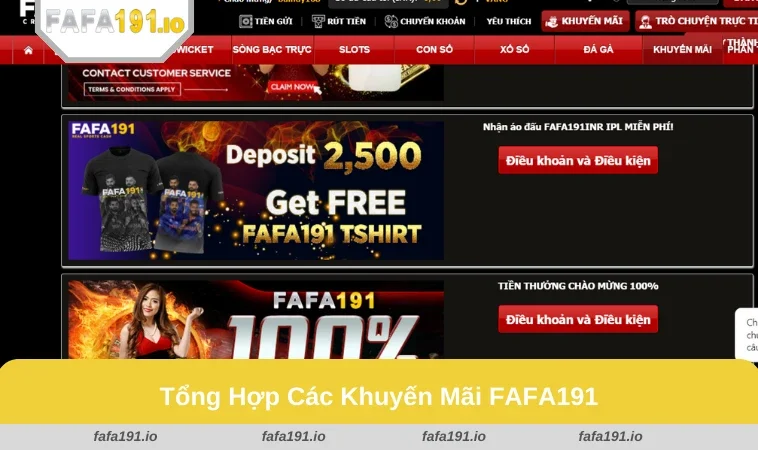 Khuyến Mãi FAFA191 1 Các gói khuyến mãi đa dạng tại FAFA191.