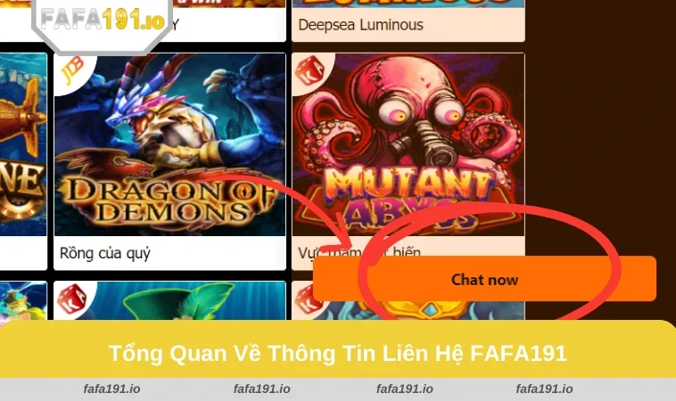 Liên Hệ FAFA191 1 Giao diện tổng quan trang liên hệ của FAFA19.
