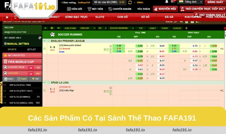 Thể Thao FAFA191 2 Các môn thể thao đa dạng tại FAFA191.