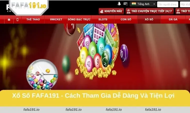Xổ Số FAFA191 2 Đăng ký nhanh chóng và dễ dàng chơi xổ số ngay