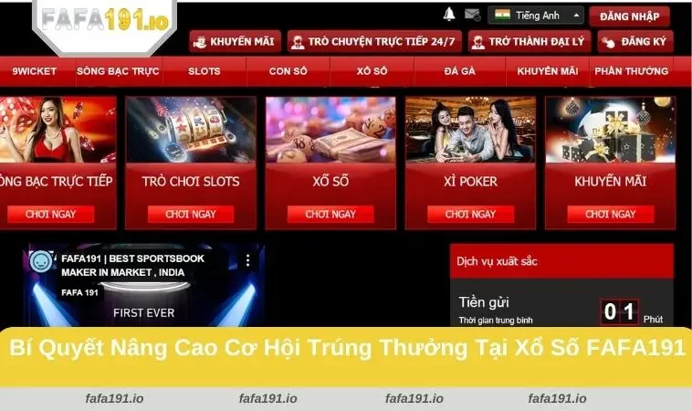 Xổ Số FAFA191 3 Tham gia FAFA191 để tận hưởng sự minh bạch và an toàn